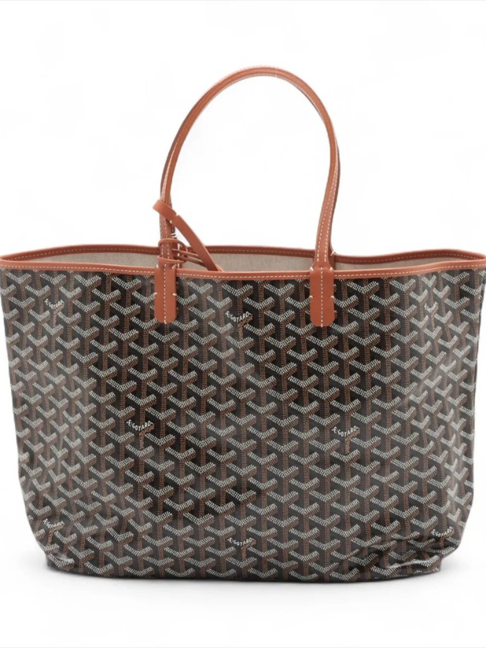 Goyard Saint Louis PM PVC & leather Tote bag Brown